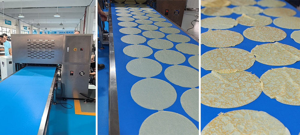 automatic crepe machine or mille crepe cake production line